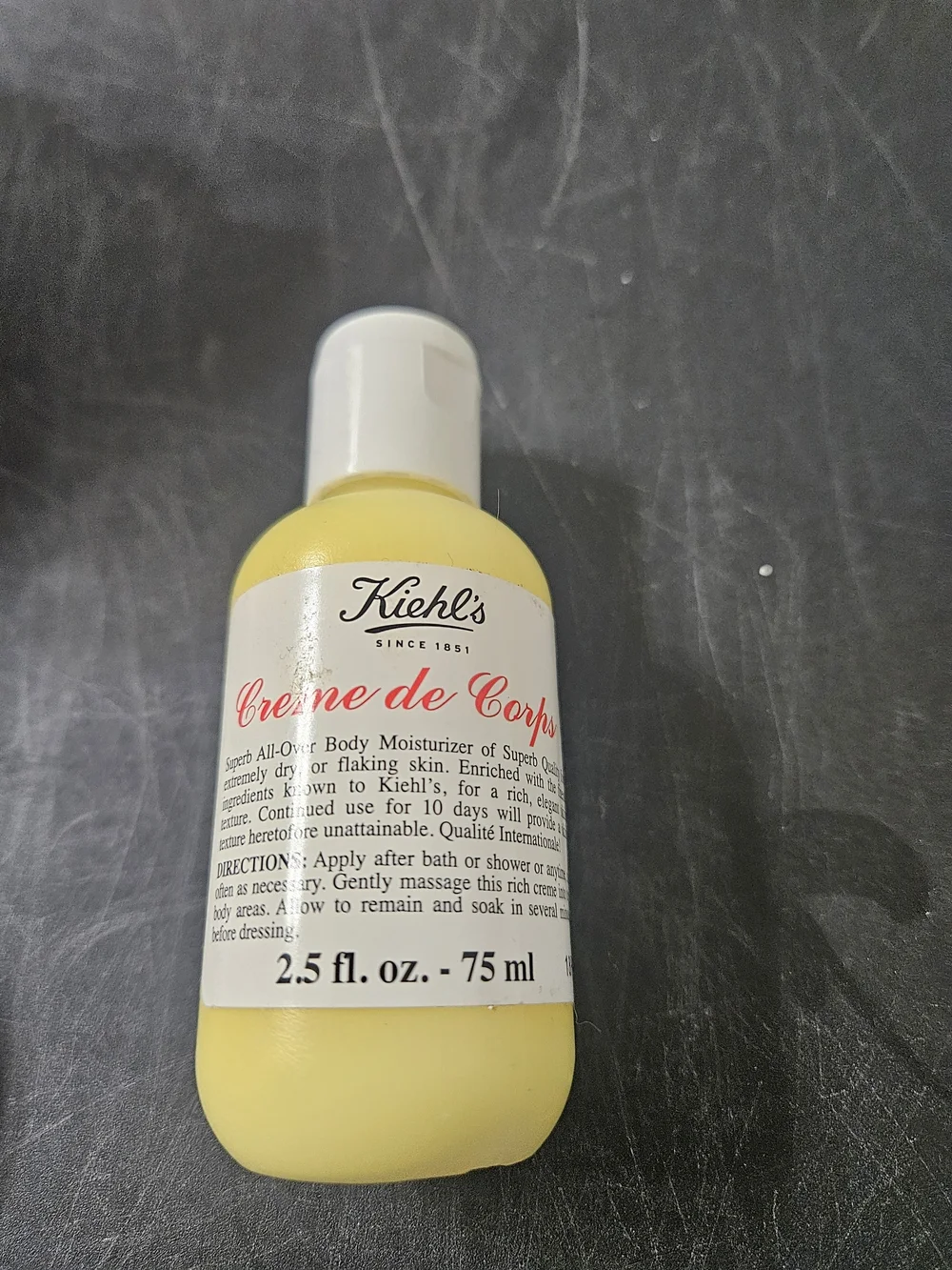 Kiehl's Crème de Corps Travel Lotion - Pale Yellow Bottle